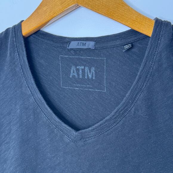 ATM Anthony Thomas Melillo  Cotton Slub V-Neck Tee - Picture 3 of 8
